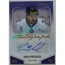 2022/23 Goal Cards Chance Liga 2. série #113 Ondřej Procházka Autograph xx/49