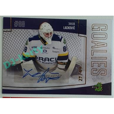 2022/23 Goal Cards Chance Liga 2. série #38 Jakub Lackovič Goalies Autograph xx/49