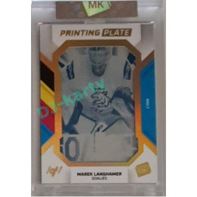 2023 MK The Gamers #PP-ML Marek Langhamer 2022 Goalies Printing Plate 1/1 Cyan