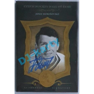 2020 OFS Síň slávy českého hokeje Josef Horešovský #SSCH-JHR 15/20 Black Authentic Signature Blue