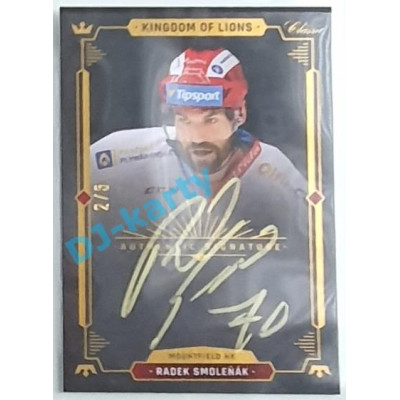 2021 OFS Kingdom of Lions Radek Smoleňák #A15 2/5 Authentic Signature GOLD