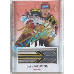 2017 OFS Mountfield Cup Jake Newton #29 2/4 Game Used Stick Gold Signature