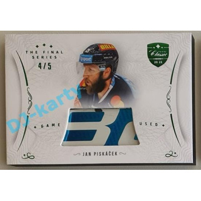 2021/22 OFS The Final Series Jan Piskáček #STI-PIJ 4/5 Game Used Stick Emerald