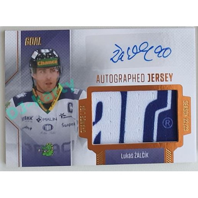 2022/23 Goal Cards Chance Liga 1. série #JA-19 Lukáš Žálčík Autographed Jersey 09/25