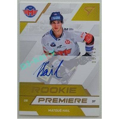 2022/23 Sportzoo ELH 2. série #RPS-HA Matouš Hail Rookie Premiere Auto xx/49