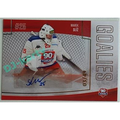 2022/23 Goal Cards Chance Liga 2. série #37 Marek Slíž Goalies Autograph xx/49