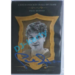 2020 OFS Síň slávy českého hokeje Pavel Richter #SSCH-PRI 14/20 Black Authentic Signature Blue