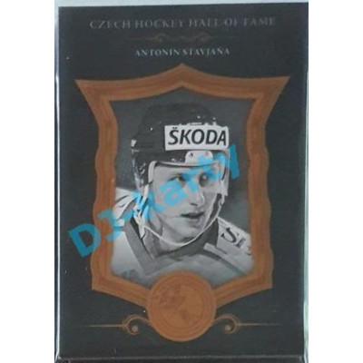 2020 OFS Síň slávy českého hokeje Antonín Stavjaňa #SSCH-108 08/25 Black Cut
