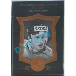 2020 OFS Síň slávy českého hokeje Antonín Stavjaňa #SSCH-108 04/25 Black Cut
