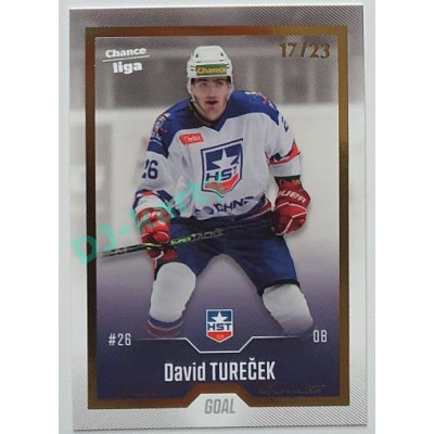 2022/23 Goal Cards Chance Liga 1. série #076 David Tureček Gold 04/23