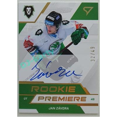 2022/23 Sportzoo ELH 2. série #RPS-JZ Jan Závora Rookie Premiere Auto xx/49