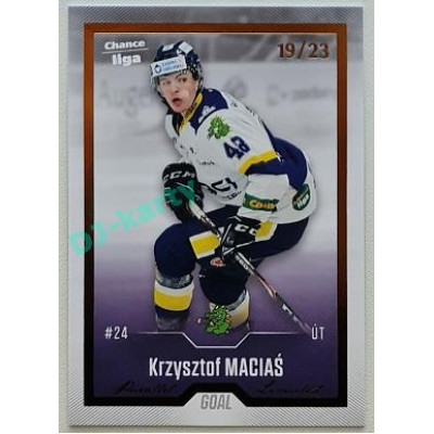 2022/23 Goal Cards Chance Liga Update #489 Krzysztof Macias Gold xx/23