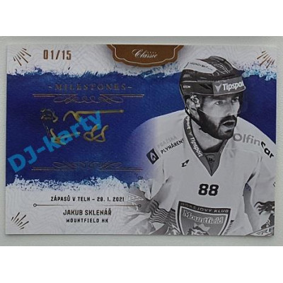 2021/22 OFS The Final Series Jakub Sklenář #MS-JSK 01/15 Bonus Signature Milestones