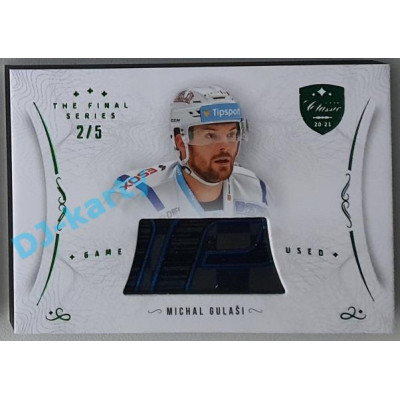 2021/22 OFS The Final Series Michal Gulaši #STI-GUI 2/5 Game Used Stick Emerald