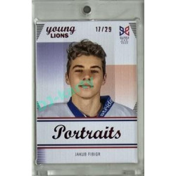 2023/24 Legendary Cards Hlinka Gretzky Cup Young Lions #P-04 Jakub Fibigr Portréty Canvas xx/29