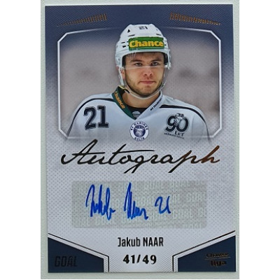 2022/23 Goal Cards Chance Liga 2. série #133 Jakub Naar Autograph xx/49