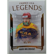 2022/23 Goal Cards Chance Liga 2. série #19 Marek Melenovský Legends Autograph xx/49