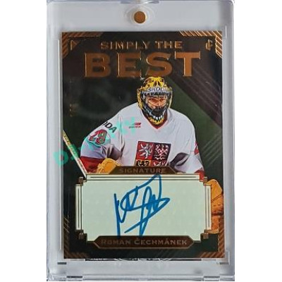 2023 Legendary Cards Simply the Best #S-07 Roman Čechmánek Signature Gold 1/4