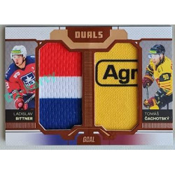 2022/23 Goal Cards Chance Liga Update #D-08 L. Bittner / T. Čachotský Duals Jersey Bronze 04/30
