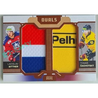 2022/23 Goal Cards Chance Liga Update #D-08 L. Bittner / T. Čachotský Duals Jersey Bronze 03/30