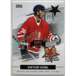 2022 Goal Cards Rozlučka Jardy Bednáře a Marka Tomici #29 Viktor Hübl Expo Gold 1of3