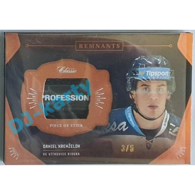 2020/21 OFS 1.série Daniel Krenželok #RPS-DKR 3/5 Game Used Remnants Black Cut