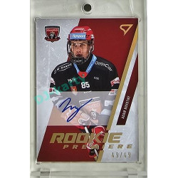 2023/24 Sportzoo ELH 2. serie #RPS-AN Adam Novotný Rookie Premiere Auto xx/49