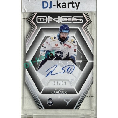 2024/25 Sportzoo ELH 2. serie #COS-RJ Richard Jarůšek The Chosen Ones Gold Die Cut Auto xx/89
