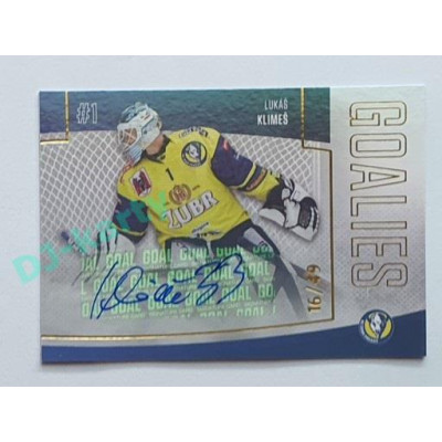2022/23 Goal Cards Chance Liga 2. série #29 Lukáš Klimeš Goalies Autograph xx/49