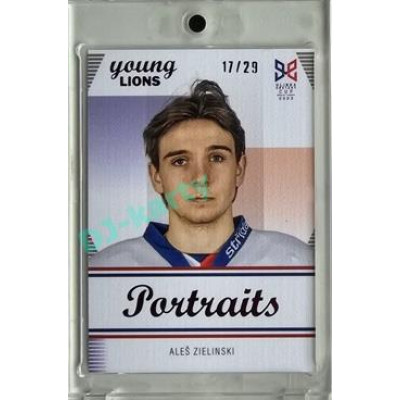 2023/24 Legendary Cards Hlinka Gretzky Cup Young Lions #P-09 Aleš Zielinski Portréty Canvas xx/29