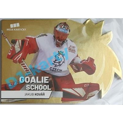 2020 MK reprezentace Jakub Kovář #8 Goalie School Die-cut Gold Retail