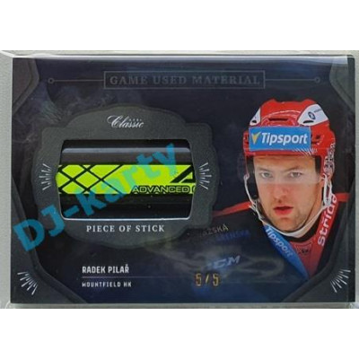 2020/21 OFS 2. série Radek Pilař #GUM-RPI 5/5 Game Used Material Black Cut