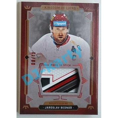 2021 OFS Kingdom of Lions Jaroslav Bednář #S26 08/10 Piece of Stick RED