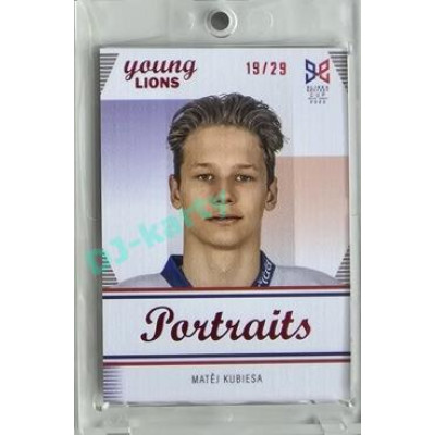 2023/24 Legendary Cards Hlinka Gretzky Cup Young Lions #P-18 Matěj Kubiesa Portréty Canvas xx/29