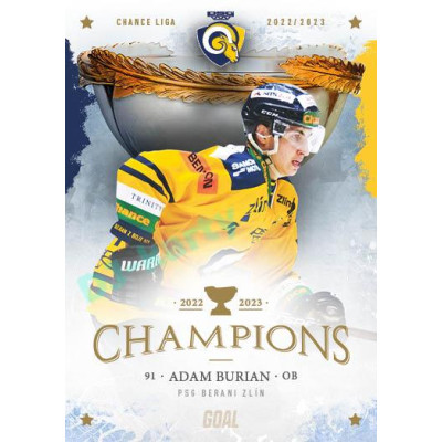 2023 Goal Cards Zlín Champions #08 Adam Burian