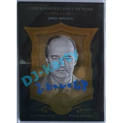 2020 OFS Síň slávy českého hokeje Josef Dovalil #SSCH-JDO 16/20 Black Authentic Signature Blue
