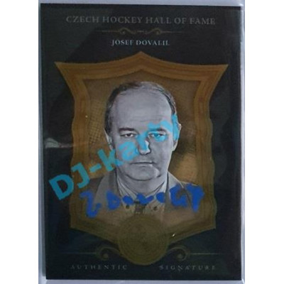2020 OFS Síň slávy českého hokeje Josef Dovalil #SSCH-JDO 16/20 Black Authentic Signature Blue