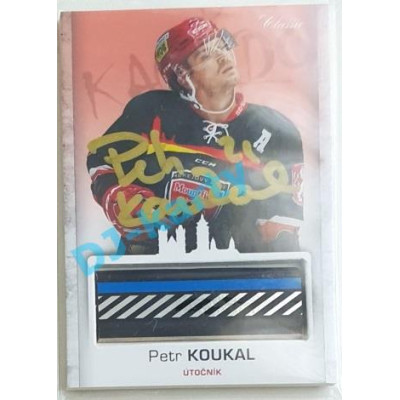 2017 OFS Mountfield Cup Petr Koukal #15 Game Used Stick PROMO Signatute GOLD