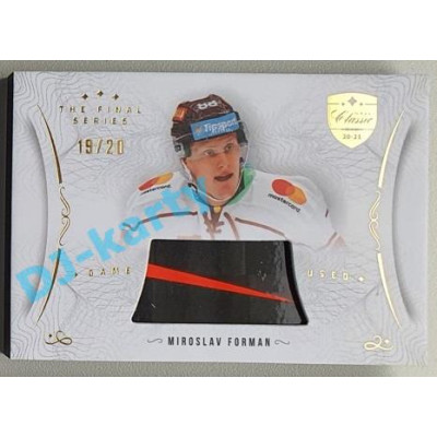 2021/22 OFS The Final Series Miroslav Forman #STI-FOI 19/20 Game Used Stick Gold
