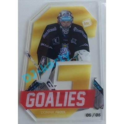 2021 MK reprezentace Dominik Frodl #G7 05/05 Goalies Gold Die-cut