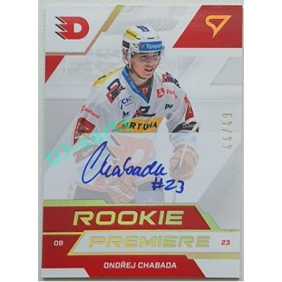 2022/23 Sportzoo ELH 2. série #RPS-OC Ondřej Chabada Rookie Premiere Auto xx/49
