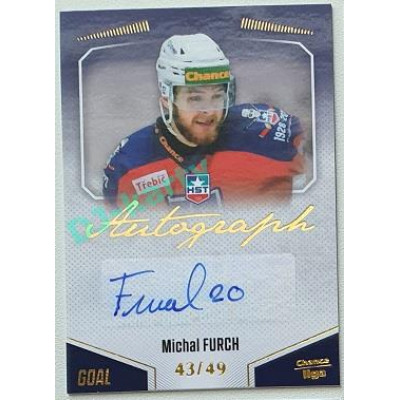 2022/23 Goal Cards Chance Liga 2. série #117 Michal Furch Autograph xx/49