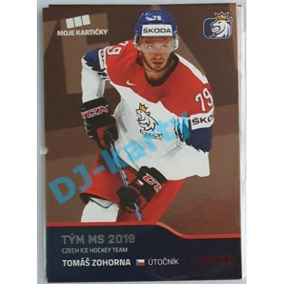2020 MK reprezentace Tomáš Zohorna Tým MS 2019 #67 04/25 Red