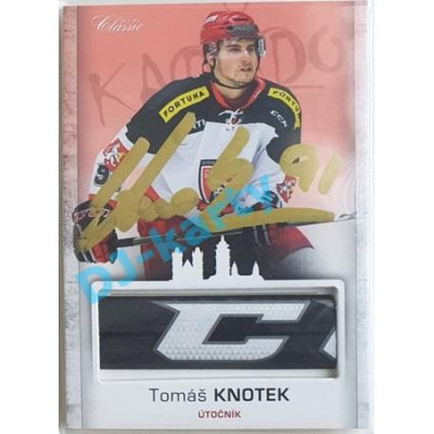 2017 OFS Mountfield Cup Tomáš Knotek #33 2/4 Game Used Stick Gold Signature