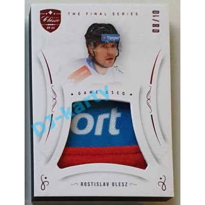 2021/22 OFS The Final Series Rostislav Olesz #JER-RO 08/10 Game Used Jersey Red