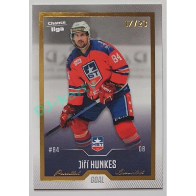 2022/23 Goal Cards Chance Liga 1. série #079 Jiří Hunkes Gold 04/23