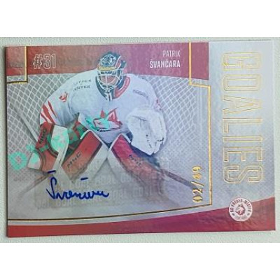2022/23 Goal Cards Chance Liga 2. série #33 Patrik Švančara Goalies Autograph xx/49