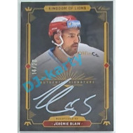 2021 OFS Kingdom of Lions Jérémie Blain #A03 14/20 Authentic Signature WHITE
