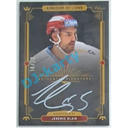 2021 OFS Kingdom of Lions Jérémie Blain #A03 14/20 Authentic Signature WHITE