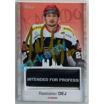 2017 OFS Mountfield Cup Rastislav Dej #34 2/4 Game Used Stick Gold Signature